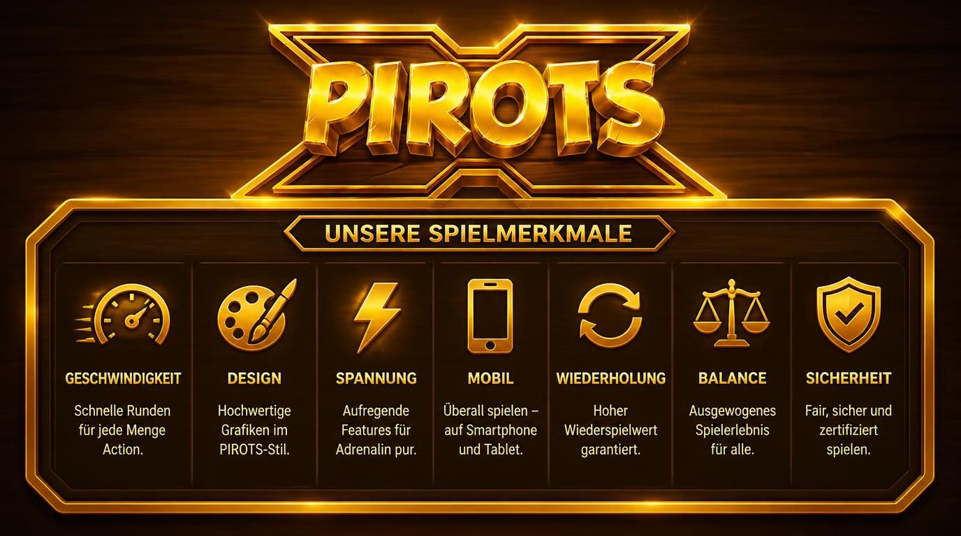 Sieben Vorteile mit Icons wie Schnellstart, Design, Spannung usw